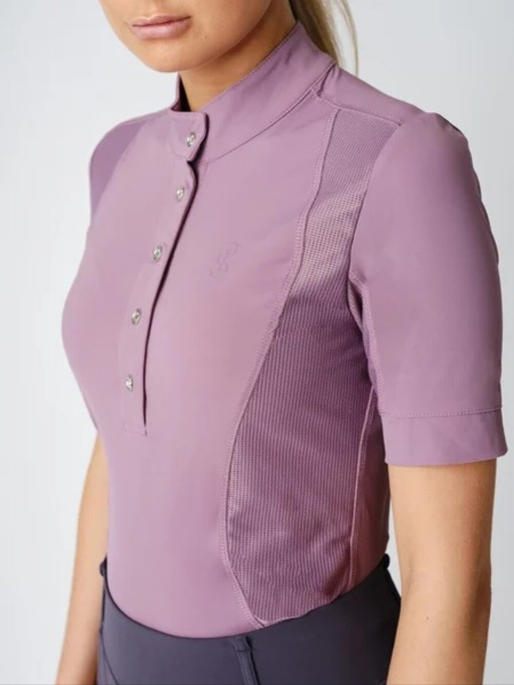 PS of Sweden Women's Lavender Short-Sleeve Equestrian Shirt